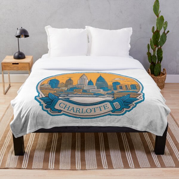 Artikelvorschau, Reisen: Charlotte North Carolina Teal & Gold Design entworfen und verkauft von Gabrielle Strong.