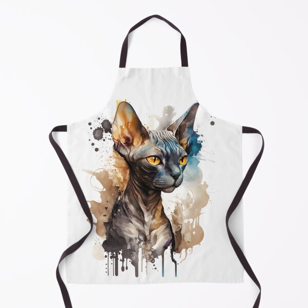 Item preview, Watercolor Black Sphynx Cat Design 4 designed and sold by Magnuna.