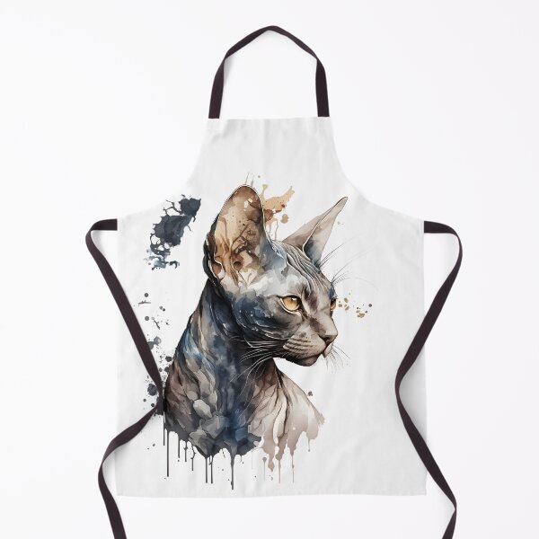 Item preview, Watercolor Black Sphynx Cat Design 5 designed and sold by Magnuna.