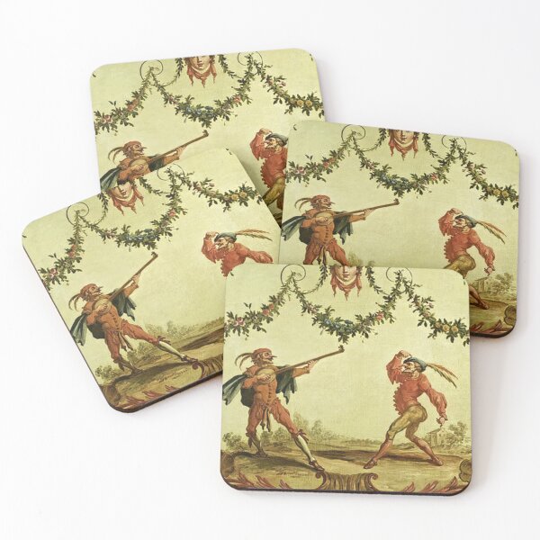 Item preview, Commedia dell'Arte Dancing Clowns - After Callot - 18th Century Decor designed and sold by Talia Felix.