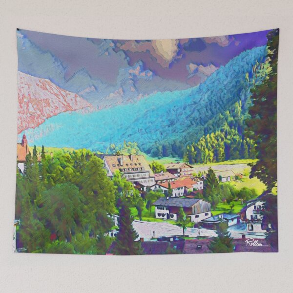 Item preview, GERMAN TOWN IN THE MOUNTAINS  designed and sold by ArtbyRolleen.