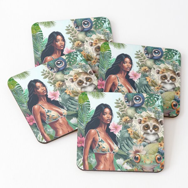 Item preview, Jungle girl and animals  designed and sold by U-mule.