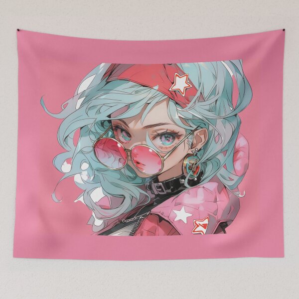 Item preview, 90s Anime Girl: Embrace Nostalgic Charm and Vibrant Style! designed and sold by RIAiCreations.
