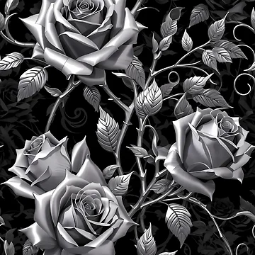 Artwork thumbnail, Silver Roses - Gothic Inspired by Nosy is Everything