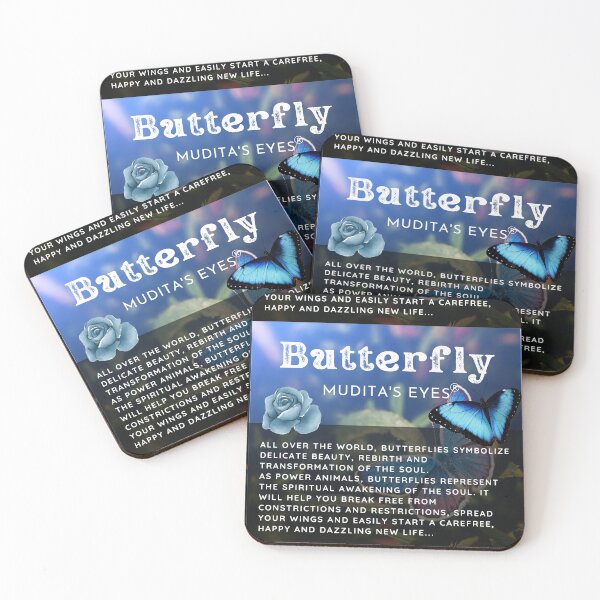 Item preview,  Spiritual "Power Animal Blue Butterfly" Spirit Guides Sticker designed and sold by MuditasEyes.