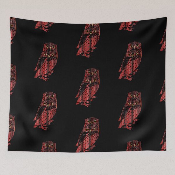 Item preview, Two Red Night Owls Art designed and sold by heartsake.