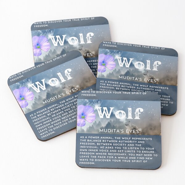 Item preview, Spiritual "Power Animal Wolf" Spirit Guides Sticker designed and sold by MuditasEyes.