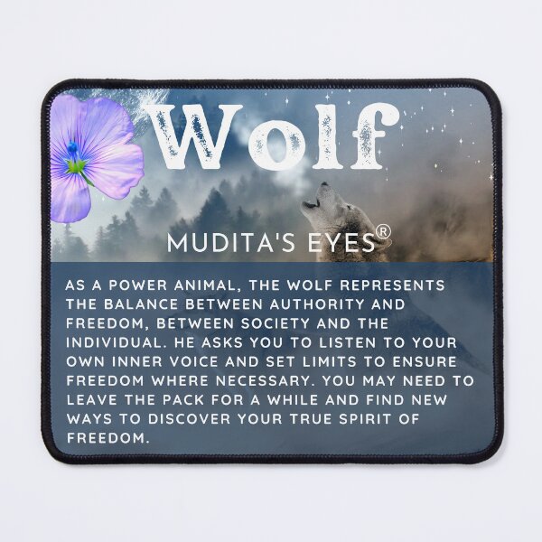 Item preview, Spiritual "Power Animal Wolf" Spirit Guides Sticker designed and sold by MuditasEyes.