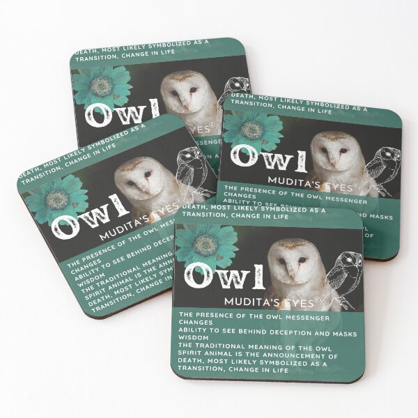 Item preview, Spiritual "Power Animal Owl" Spirit Guides Sticker designed and sold by MuditasEyes.