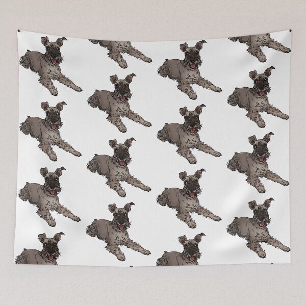 Item preview, Schnauzer laying down designed and sold by Petcetera.