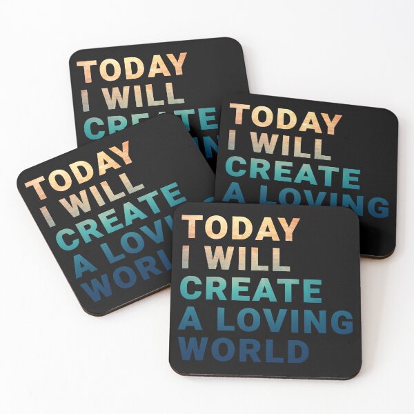 Item preview, Motivational and inspirational quote Today I will create a loving world designed and sold by SandaArtDesign.