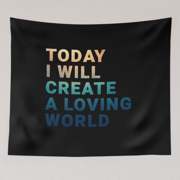 Item preview, Motivational and inspirational quote Today I will create a loving world designed and sold by SandaArtDesign.