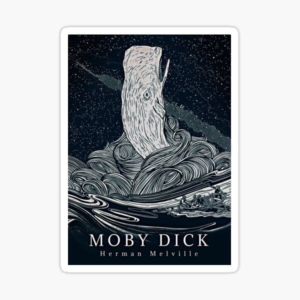 Moby Dick Book Cover by Herman Melville Poster for Sale by booksnbobs