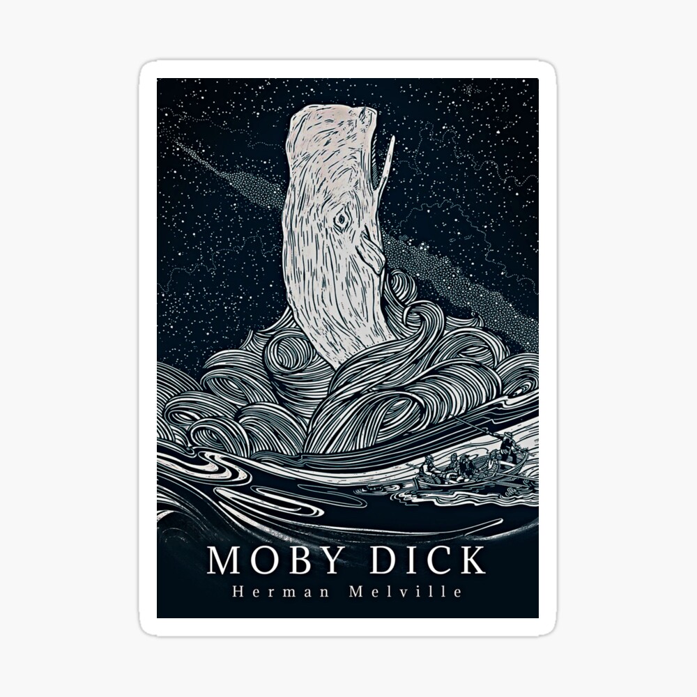 Moby Dick Book Cover by Herman Melville