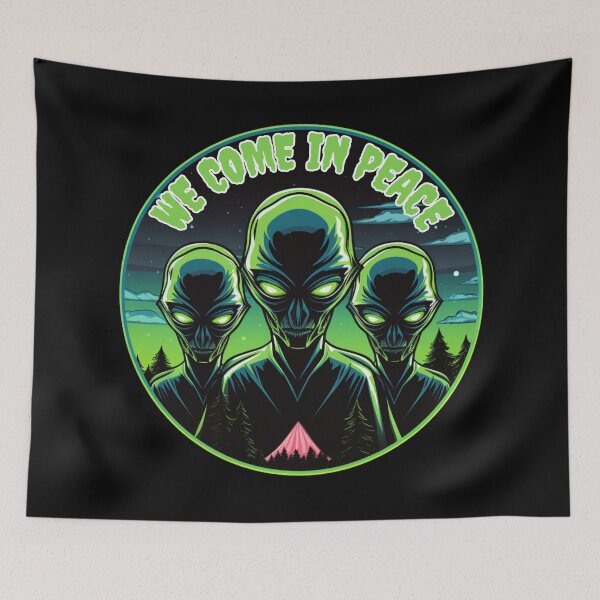 Item preview, We Come In Peace  designed and sold by letsgetinspired.