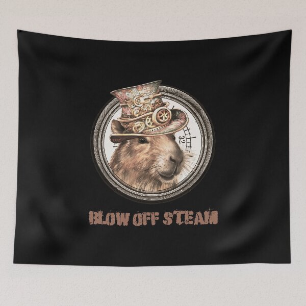 Item preview, Steampunk Capybara Blow Off Steam designed and sold by LittleMagicShop.