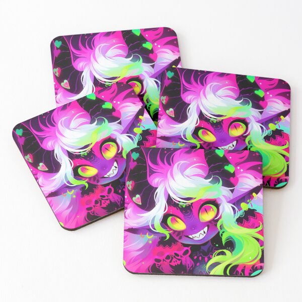 Item preview, Cute Neon Wicked Little Demon Anime Girl designed and sold by bubblegoth.