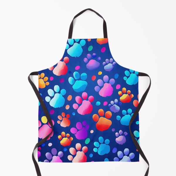 Item preview, Playful Colorful Paw Prints Pattern Print designed and sold by imaginariumlab.