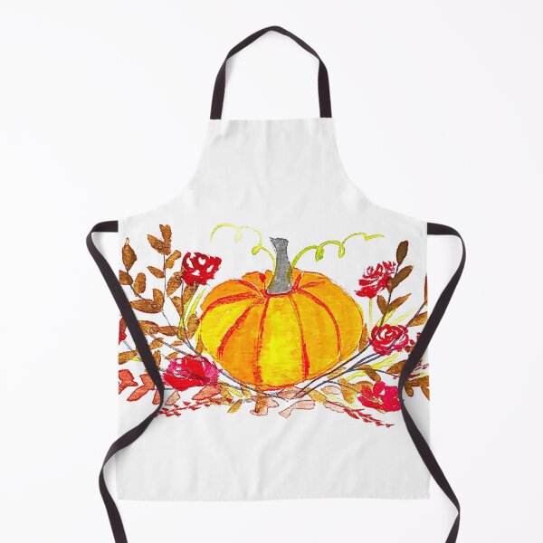 Item preview, Halloween Pumpkin Floral Autumn Leaves Watercolor designed and sold by Artbymonika.