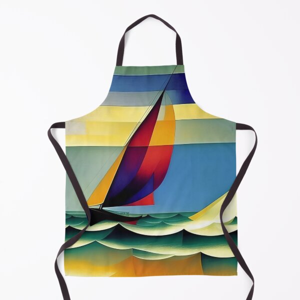 Item preview, Sailboats nautical, maritime landscape coastal with multi-colored sails painting by Lyonel Feininger designed and sold by Jéanpaul Ferro.
