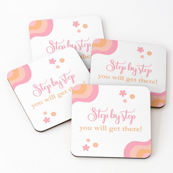 Item preview, motivational quote step by step you will get there designed and sold by ApricotBlossom.