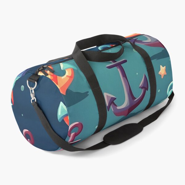 Item preview, Nautical Charm Colorful Anchors Pattern Print designed and sold by imaginariumlab.