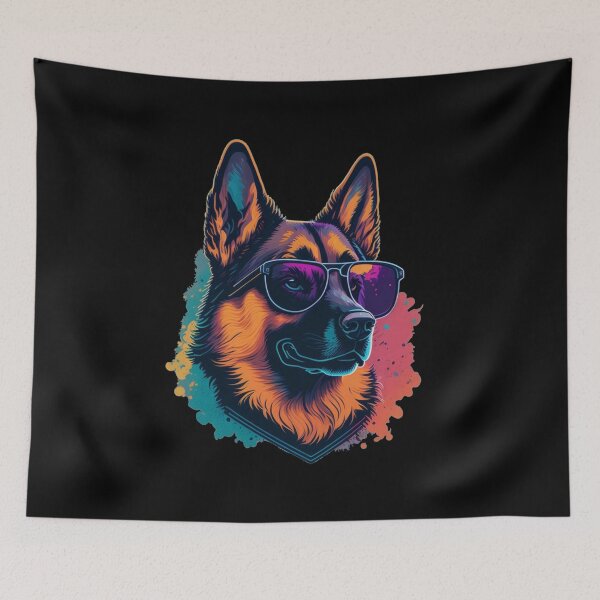 Item preview, German Shepherd in sunglasses designed and sold by Pug-Obsession.