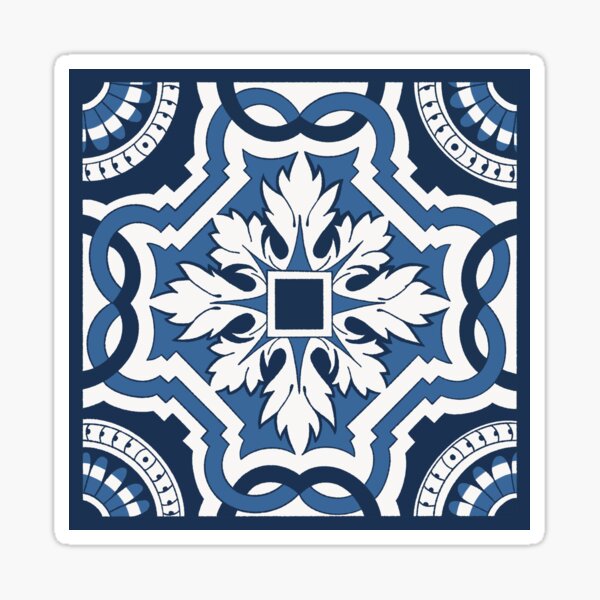 Vista previa del artículo con la obra «Azulejo Bloom», diseñado y vendido por tarmacprints.