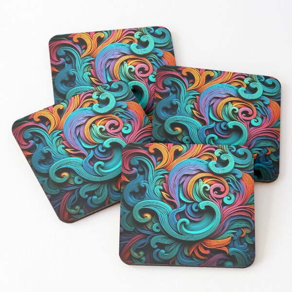 Item preview, Illustrative swirling design in vibrant colors. designed and sold by Devilscrib Design.
