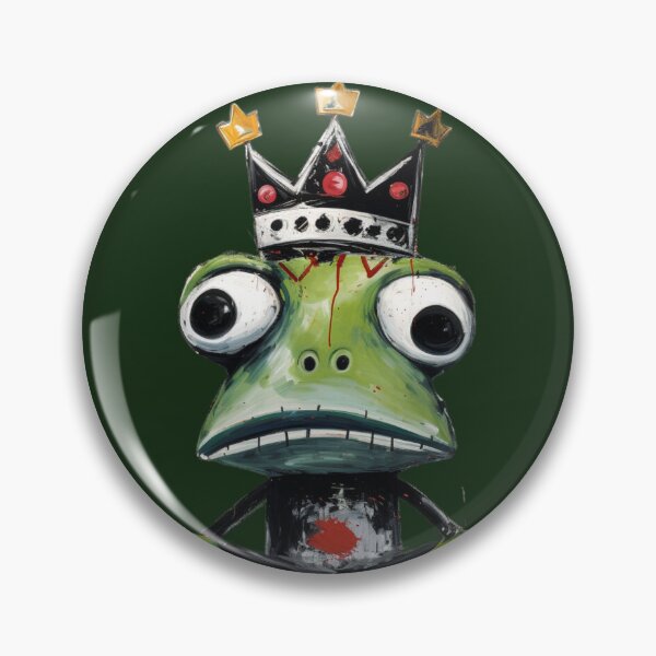 Item preview, Regal Hopper: Pop-Infused Frog with a Crown designed and sold by minjagoods.