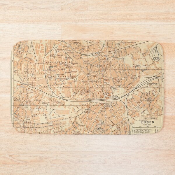 Item preview, Vintage Map of Essen Germany (1925) designed and sold by BravuraMedia.