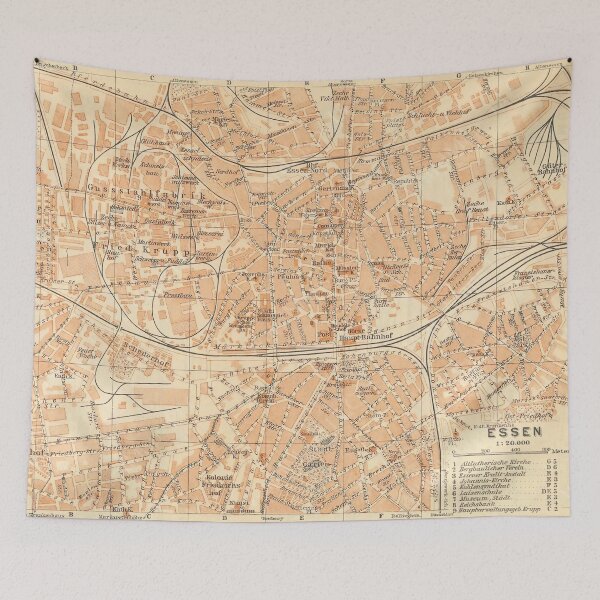 Item preview, Vintage Map of Essen Germany (1925) designed and sold by BravuraMedia.