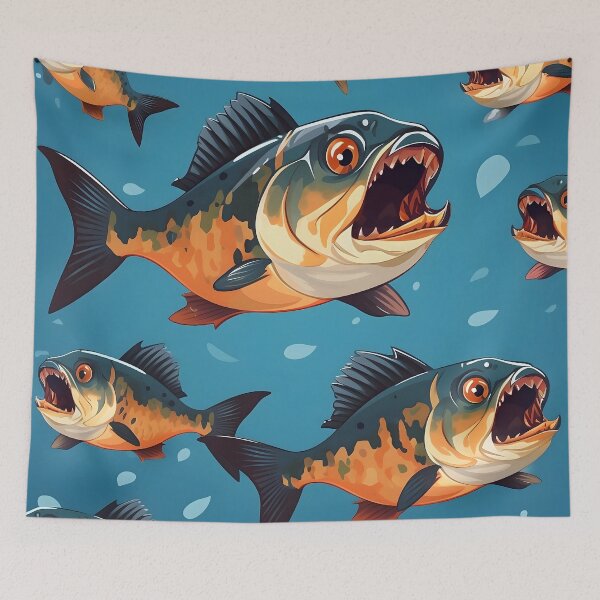 Item preview, Fierce Piranhas Graphic Design Print designed and sold by imaginariumlab.
