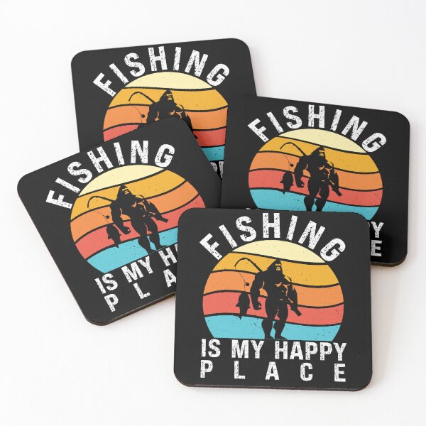 Item preview,  Funny Bigfoot fishing, fishing Is my Happy place designed and sold by Drzamag.
