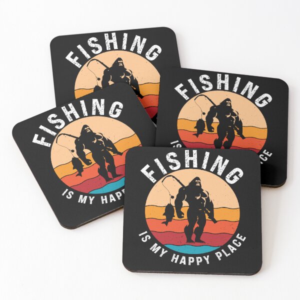 Item preview, Funny Bigfoot fishing, fishing Is my Happy place designed and sold by Drzamag.