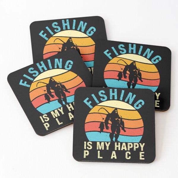 Item preview, Funny Bigfoot fishing, fishing Is my Happy place designed and sold by Drzamag.