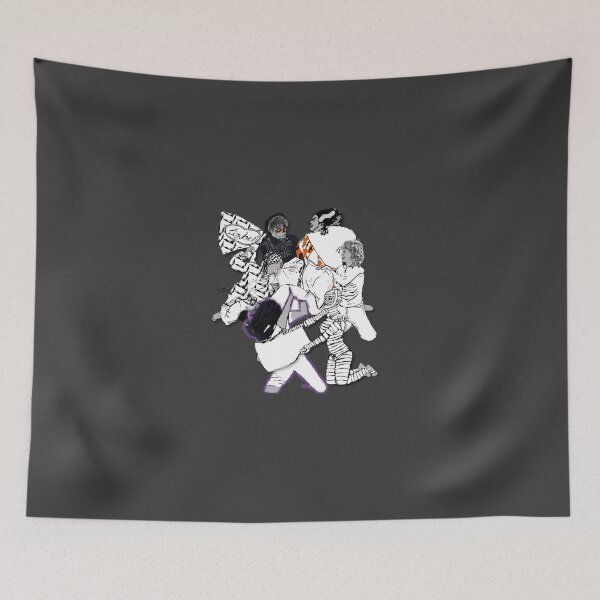Item preview, Art - Hand-Drawn Ghouls just wanna have fun - Pillow fight designed and sold by Eejee-SK.