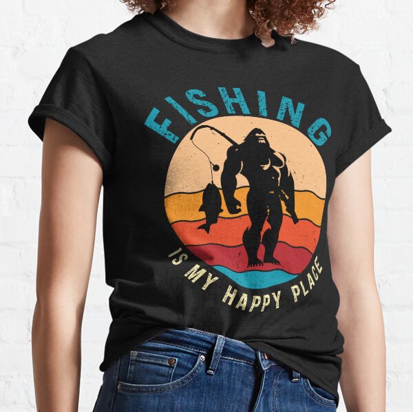 Bigfoot Fishing Short-sleeve Unisex T-shirt Big Foot Shirt Fishing Tee Yeti  Shirt Sasquatch T -  Canada