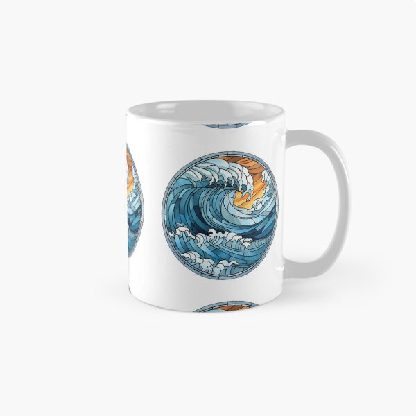 Item preview, Stained Glass Ocean Waves designed and sold by MonkeyBizness.