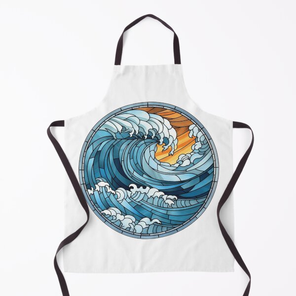 Item preview, Stained Glass Ocean Waves designed and sold by MonkeyBizness.