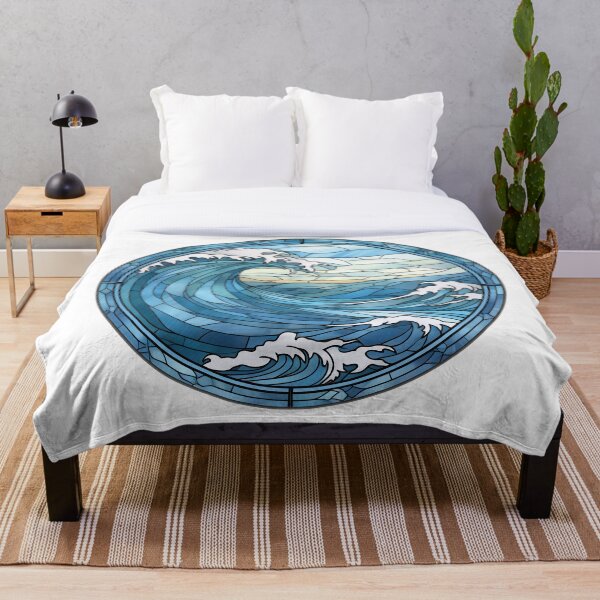 Item preview, Stained Glass Ocean Waves designed and sold by MonkeyBizness.