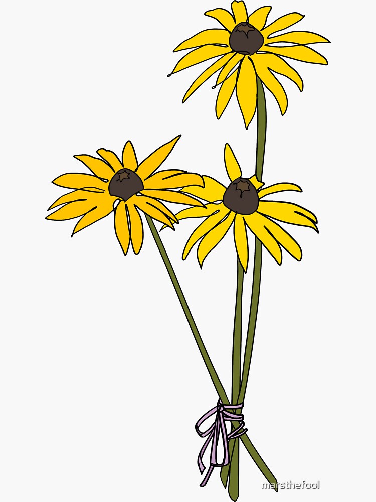 Thumbnail 3 of 3, Sticker, Maryland Black-Eyed Susan designed and sold by marsthefool.