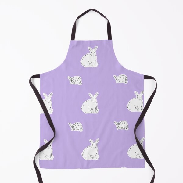 Item preview, Rabbit and Turtle Black and White Line Art Illustration-Violet Background  designed and sold by DotLinePlane.