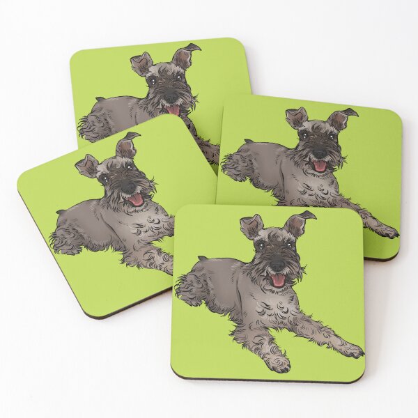Item preview, Schnauzer laying down Green designed and sold by Petcetera.