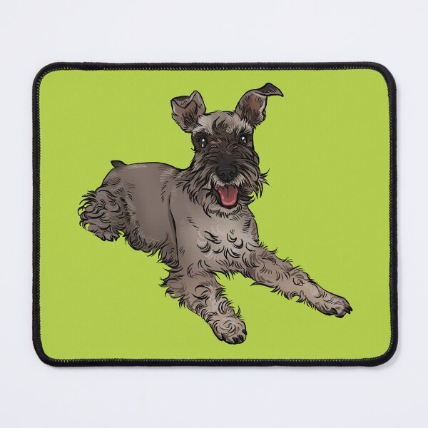 Item preview, Schnauzer laying down Green designed and sold by Petcetera.