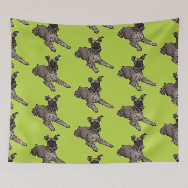 Item preview, Schnauzer laying down Green designed and sold by Petcetera.
