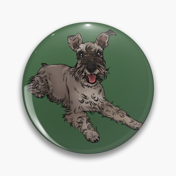 Item preview, Schnauzer laying down Dark Green designed and sold by Petcetera.