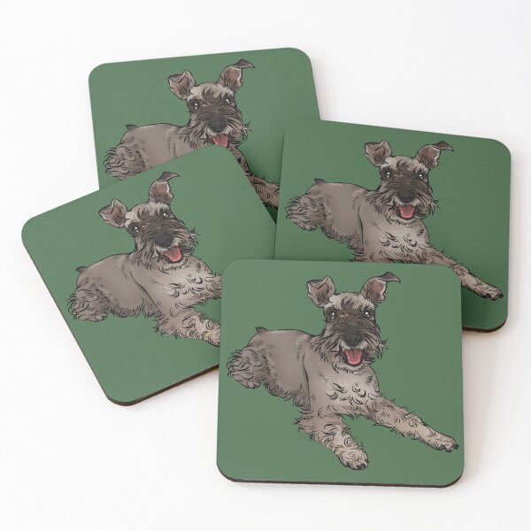Item preview, Schnauzer laying down Dark Green designed and sold by Petcetera.