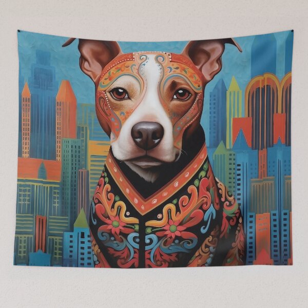 Artikelvorschau, Lebendiger Pitbull – rockende mexikanische Folk-Art-Atmosphäre entworfen und verkauft von Liljinkzy.