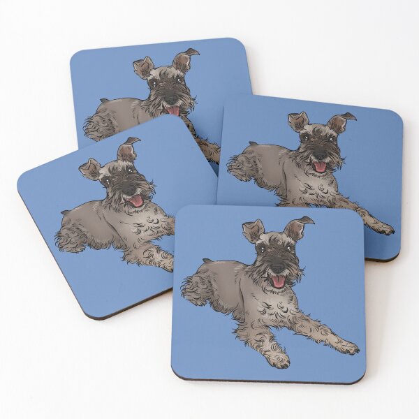 Item preview, Schnauzer laying down Blue designed and sold by Petcetera.